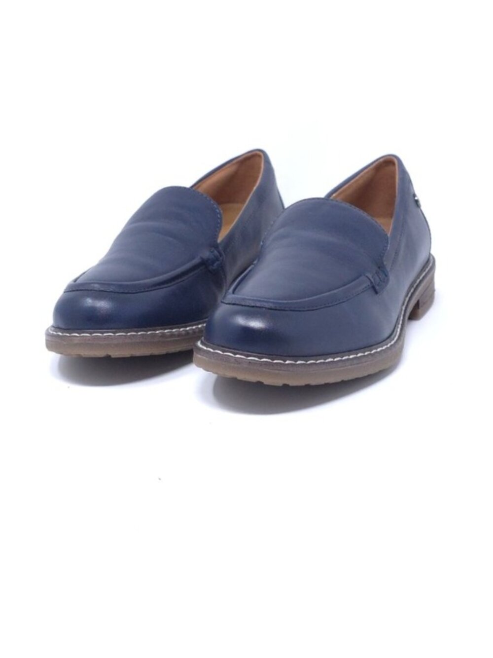 Easy Spirit Jaylin Leather Slip-On Loafers Navy Memory Foam Comfort Size 6M